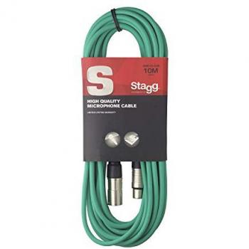 S Series 10 m Dual‑Green XLR Connector Cable – EMD