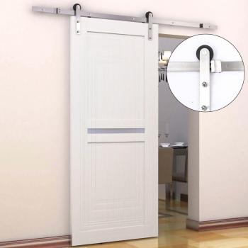 HOMCOM 2m Stainless Steel Barn Door Track System