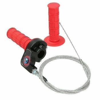 Accélérateur Red Pit Dirts Rapide Poignée Twist + Câble 125/140cc