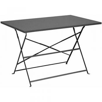 Guéridon pliant gris 110x70