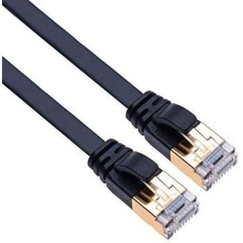 MegaConnect Cat7 Network Cable – 10m Flat, Black