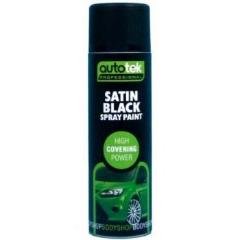 Autotek ATOOOSB500 Quick Drying Satin Black Spray Paint 500ml