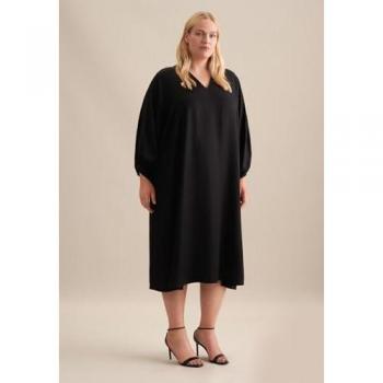 Seidensticker Sommerkleid »Schwarze Rose«, Langarm V-Neck