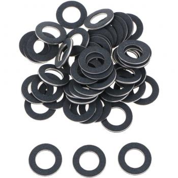 Toyota and Lexus Oil Drain Plug Washer Gaskets, 50pcs, Durable Aluminum, Black