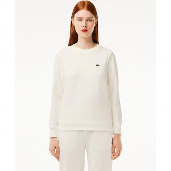 Lacoste Damen Sweatshirt mit Kängurutasche in Weiß, Größe 40