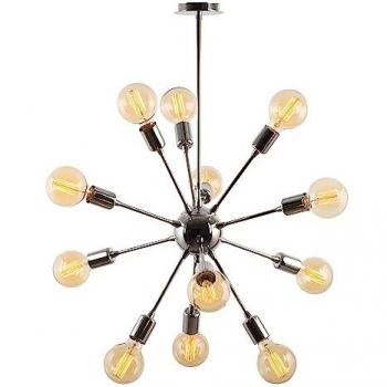 10-Light Chrome Sputnik Sphere Chandelier