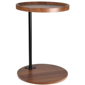 Tavolo decorativo in legno a forma di C