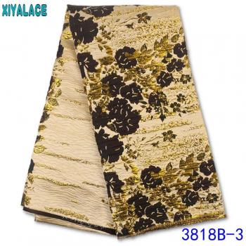 Tela de Encaje de Brocado Africano para Vestido de Boda KS3818B