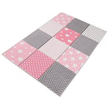 Tapis d'intérieur rose 60x100cm en polyester