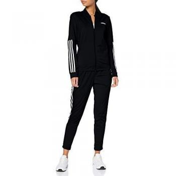 Adidas Damen Trainingsoutfit Back2Basics mit 3 Streifen – Black/Black/White – L – DV2428