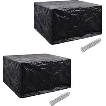 Set di Coperture per Giardino in Polyrattan 2x con 8 Occhielli 172x113cm