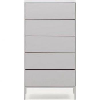 KAVE HOME Vedrana – 5 lådigt kontorsmöbel, vitlackerat MDF (60×114 cm)
