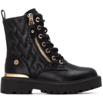 Botas de Combate XTI Pler 13304 Negras com Zíper Dourado e Estilo Acolchoado