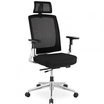 Chaise de bureau noire 65x68x111 cm BSIMONE
