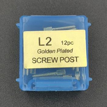 12 vis dentaires en acier inoxydable plaquées or S1 S2 S3 L1 L2 M1 M2 M3