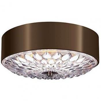Netlighting Botanic 3 Light Small Flush Mount Ceiling Light Brass E27