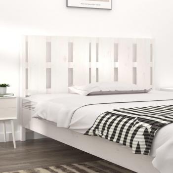 Día y Noche Cabecero de cama madera maciza de pino blanco 155,5x4x100 cm