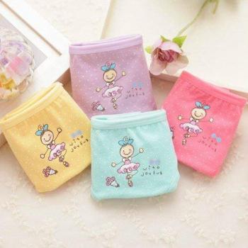 Cotton Dot Cartoon Triangle Pants for Girls (2-10 Years)
