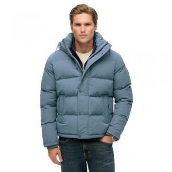 Superdry Veste de pluie Everest Stormy Weather, bleu, L