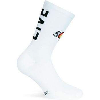 Socks Pacific & Co Live Free Blanco y Negro 37-41