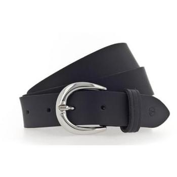 Tamaris Belt Negro Marina con Detalle Plateado