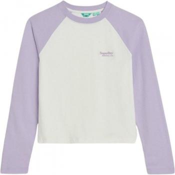 Camiseta lila de mujer con logo Superdry