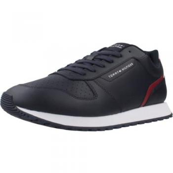 Plateausneaker TOMMY HILFIGER NEW RUNNER EVA MIX LTH FLAG Gr. 46, dunkelblau Herren Schuhe