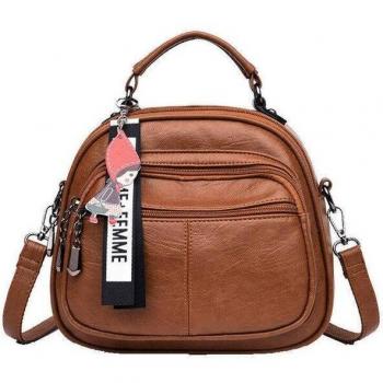 Frauen Weicher PU Leder Rucksack