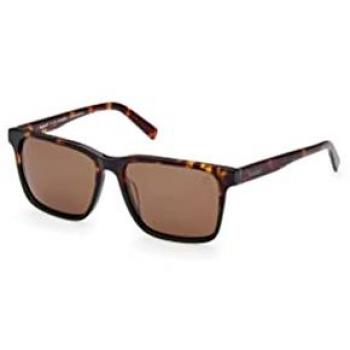 Timberland TB9306 Square Polarized Sunglasses Dark Havana Brown