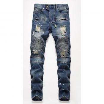 Jeans con agujeros para hombre estilo urbano