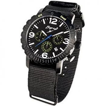 Bogey Reloj Hombre Analógico Cuarzo con Correa de Caucho y Nylon BSFS002GRBK