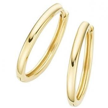 Paar Creolen LUIGI MERANO rund, Durchmesser ca. 19,5 mm, Gold 375 Ohrringe
