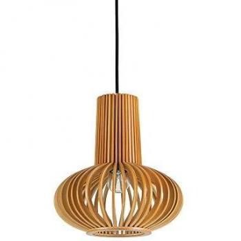 Citrus 1-Light Ceiling Pendant Wood, E27 by Ideal Lux