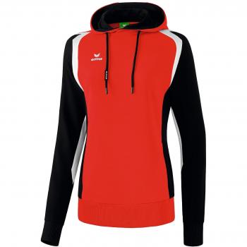 Erima Damen Hoodie Razor 2.0, Rot/Schwarz/Weiß, 38, 107630
