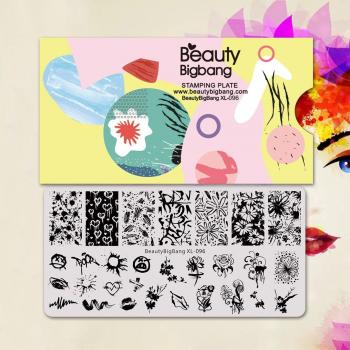Plantillas de Estampado de Uñas Beautybigbang con Lima Regalo
