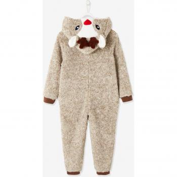 VERTBAUDET Combinaison Renne Enfant Peluche Beige