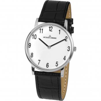 Jacques Lemans Damen-Uhr Vienna – Massiver Edelstahl, Lederarmband, Modell 1‑1849B