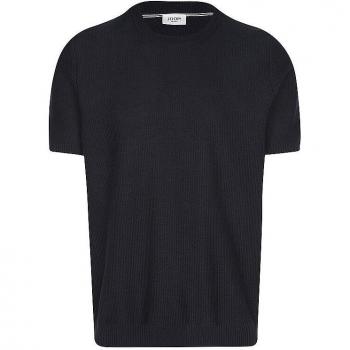 JOOP Simoro T-Shirt in Marine – gerippte Abschlussdetails – S