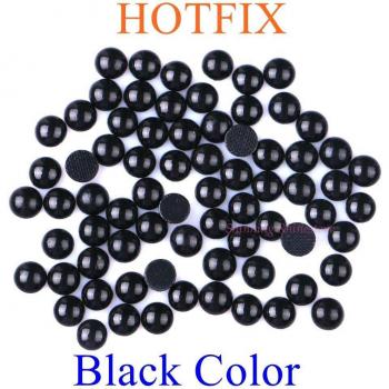 Black Ceramic Iron-On Flatback Rhinestones 3mm to 10mm