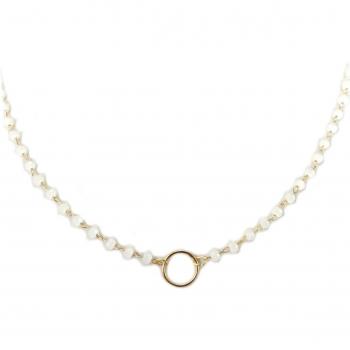 Bohemian White Gold Necklace – 9 mm (Q6197)