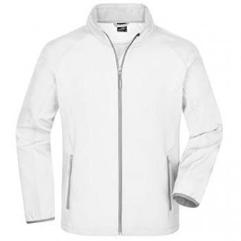 James & Nicholson Herren Softshelljacke Jn1130, Weiß, Größe L