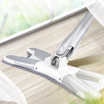 Microfiber Floor Mop with X-shape Design and 360° Rotation, Includes 2 Reusable Pads