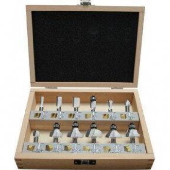 Coffret de 12 fraises à bois Makita D-53556 pour défonceuse (queue de 8mm)
