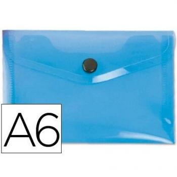 Dossier A6 en polypropylène bleu translucide