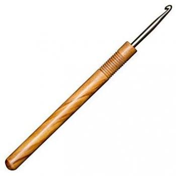 Addi Nature Häkelnadel mit Olivenholzgummigriff, 15 cm