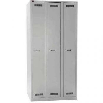 Bisley Light Garderobenschrank 3 Abteile lichtgrau