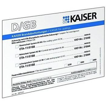 Kaiser označovací štítek 9473-91 s vícejazyčným značením (DE/GB/FR/IT)