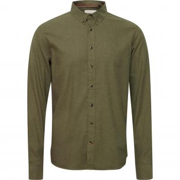 BHBurley Langarmhemd – Blendstoff, Herren, Grün, XXL