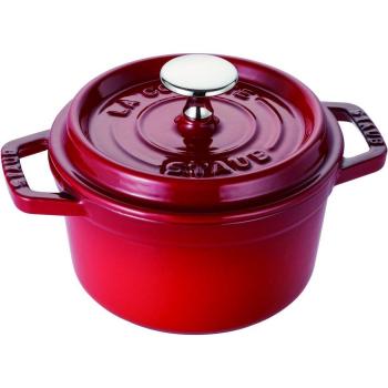 IH Compatible Cherry Enamel Round Cocotte