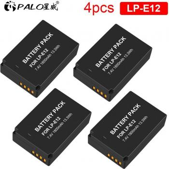 PALO LP-E12 Li-ion Battery and LCD USB Dual Charger for Canon Rebel SL1